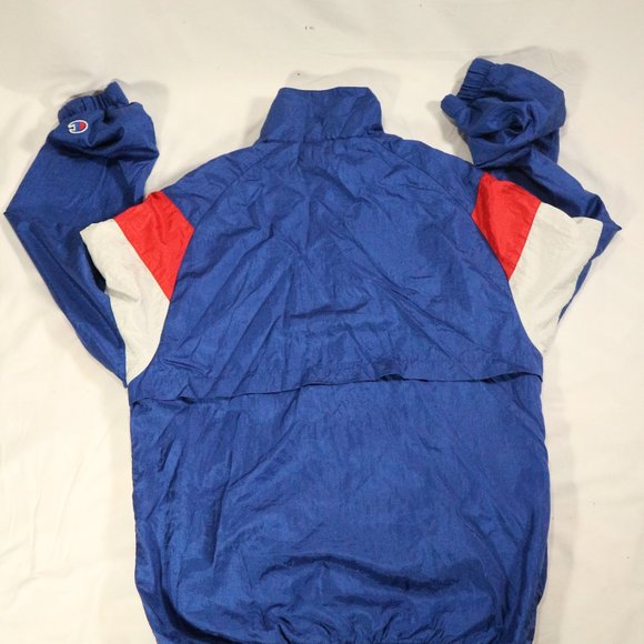 vtg CHAMPION Red White and Blue Full Zip Track Jacket Sz Small US Men Sz Med Wmn - Picture 10 of 14